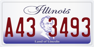 IL license plate A433493