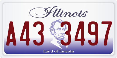 IL license plate A433497