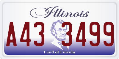 IL license plate A433499