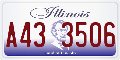 IL license plate A433506