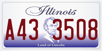 IL license plate A433508
