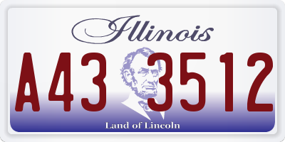IL license plate A433512