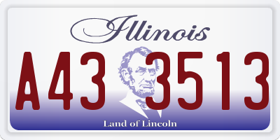 IL license plate A433513