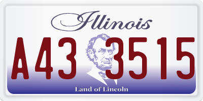 IL license plate A433515