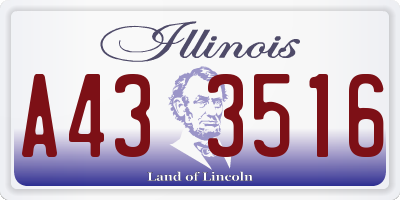 IL license plate A433516