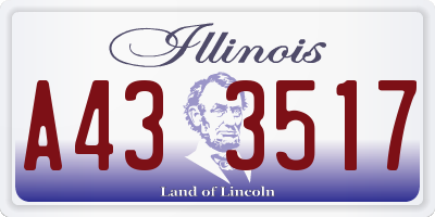 IL license plate A433517