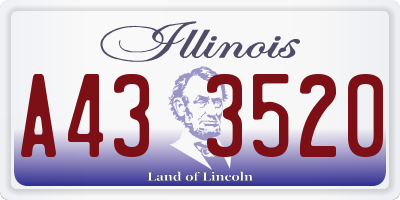 IL license plate A433520