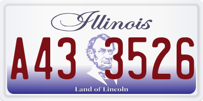 IL license plate A433526