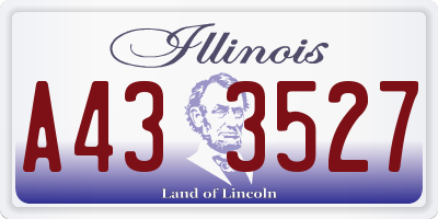 IL license plate A433527