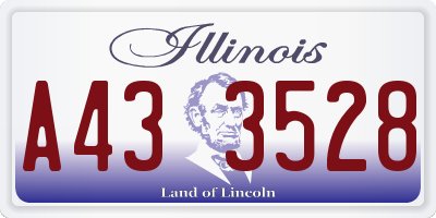 IL license plate A433528