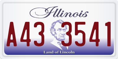 IL license plate A433541