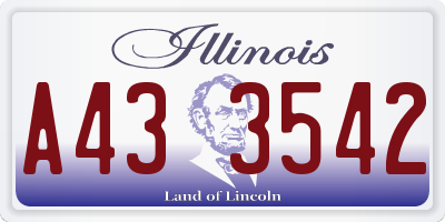 IL license plate A433542