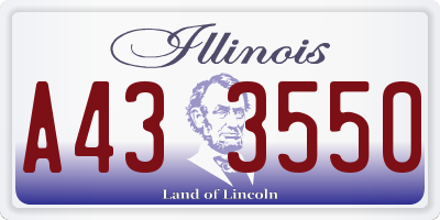 IL license plate A433550