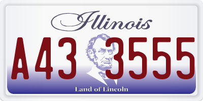 IL license plate A433555
