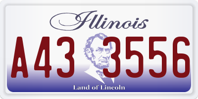 IL license plate A433556