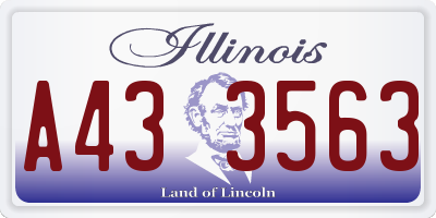 IL license plate A433563