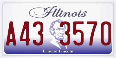 IL license plate A433570