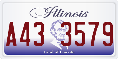 IL license plate A433579