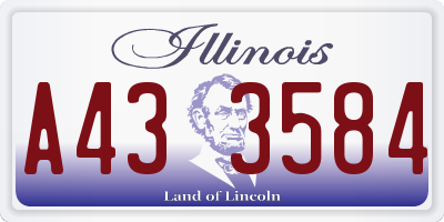 IL license plate A433584