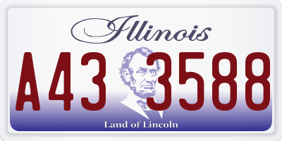 IL license plate A433588