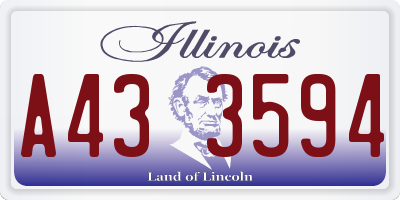 IL license plate A433594