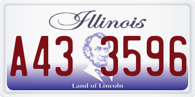 IL license plate A433596