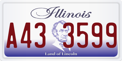 IL license plate A433599