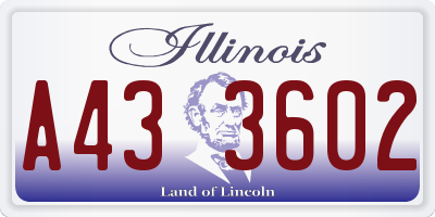 IL license plate A433602