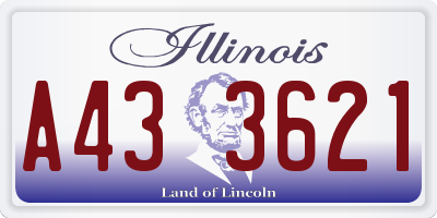 IL license plate A433621