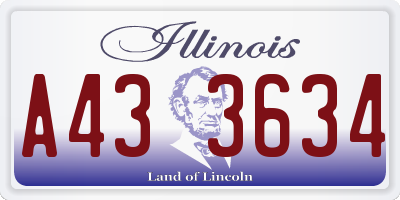 IL license plate A433634