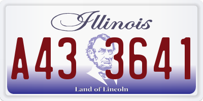 IL license plate A433641