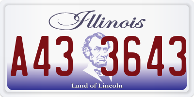 IL license plate A433643