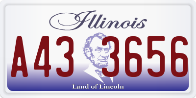 IL license plate A433656