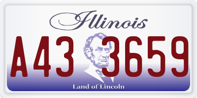 IL license plate A433659
