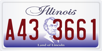 IL license plate A433661