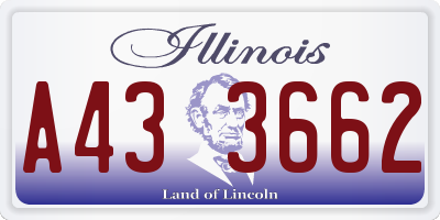 IL license plate A433662