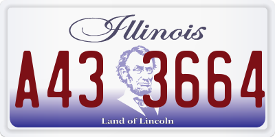 IL license plate A433664
