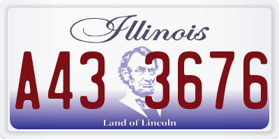 IL license plate A433676