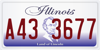 IL license plate A433677