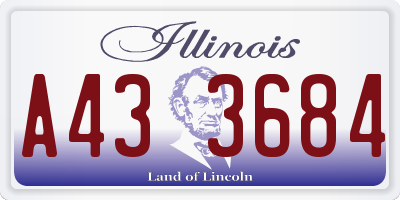 IL license plate A433684