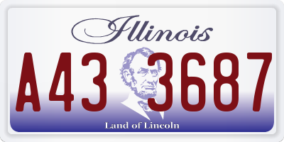 IL license plate A433687