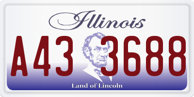 IL license plate A433688