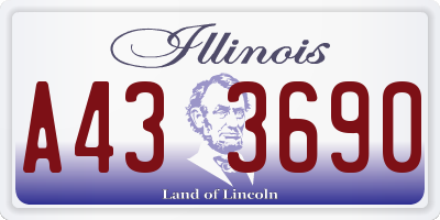 IL license plate A433690