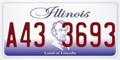 IL license plate A433693