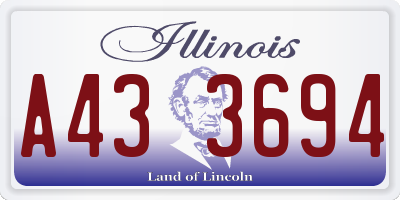 IL license plate A433694