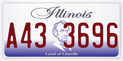 IL license plate A433696