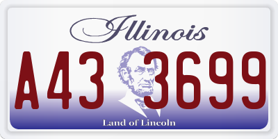 IL license plate A433699