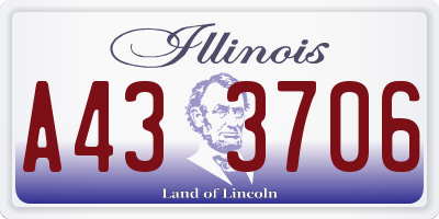 IL license plate A433706
