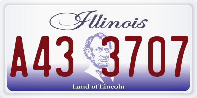 IL license plate A433707