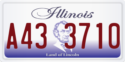 IL license plate A433710